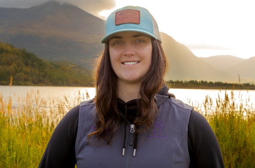 Fallon Parker, assistant bear viewing guide at Kodiak Brown Bear Center and Lodge